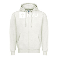 Oatmeal Heather nyu new york university Zipper Hoodie - FloraArt