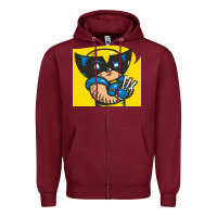 Burgundy snikt i, wolverine Zipper Hoodie - FloraArt