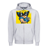 Heather Grey snikt i, wolverine Zipper Hoodie - FloraArt