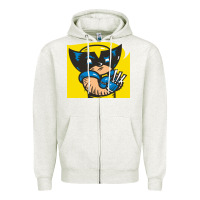 Oatmeal Heather snikt i, wolverine Zipper Hoodie - FloraArt