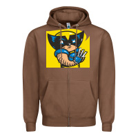 Chestnut snikt i, wolverine Zipper Hoodie - FloraArt