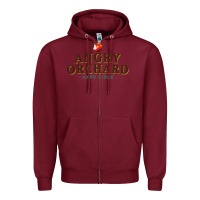 Burgundy Official Merchandise of Angry Orchard Hard Cider .png Zipper Hoodie - FloraArt