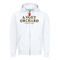 White Official Merchandise of Angry Orchard Hard Cider .png Zipper Hoodie - FloraArt