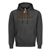 Charcoal Heather Official Merchandise of Angry Orchard Hard Cider .png Zipper Hoodie - FloraArt