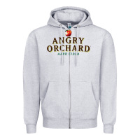 Heather Grey Official Merchandise of Angry Orchard Hard Cider .png Zipper Hoodie - FloraArt