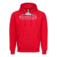 Red whistler british columbia shirt long sleeve, mountain tee Zipper Hoodie - FloraArt