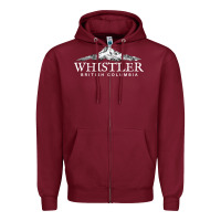 Burgundy whistler british columbia shirt long sleeve, mountain tee Zipper Hoodie - FloraArt