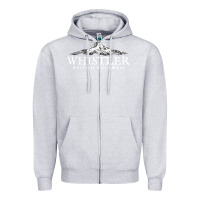Heather Grey whistler british columbia shirt long sleeve, mountain tee Zipper Hoodie - FloraArt