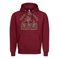 Burgundy Hooj Choons (Olive Green) Zipper Hoodie - FloraArt