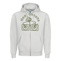 Dove Grey Hooj Choons (Olive Green) Zipper Hoodie - FloraArt