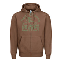 Chestnut Hooj Choons (Olive Green) Zipper Hoodie - FloraArt
