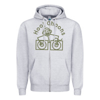 Heather Grey Hooj Choons (Olive Green) Zipper Hoodie - FloraArt