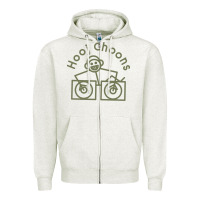 Oatmeal Heather Hooj Choons (Olive Green) Zipper Hoodie - FloraArt