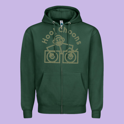 Hooj Choons (olive Green) Zipper Hoodie Designed By Floraart