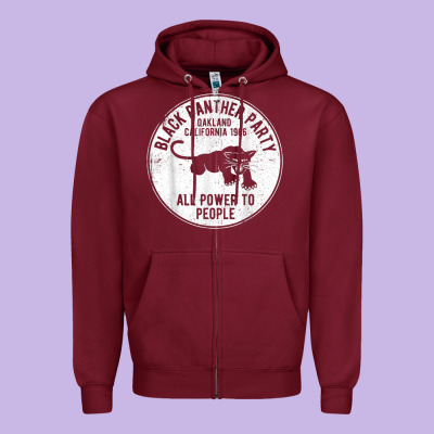 Oakland California 1966 Black Panther Party   Dist Zipper Hoodie Designed By Floraart