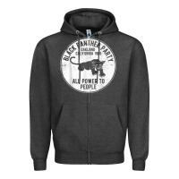 Charcoal Heather oakland california 1966 black panther party   dist Zipper Hoodie - FloraArt