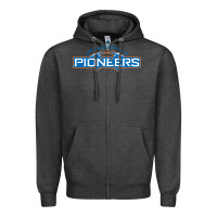 Charcoal Heather wisconsin platteville pioneers Zipper Hoodie - FloraArt