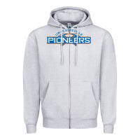 Heather Grey wisconsin platteville pioneers Zipper Hoodie - FloraArt