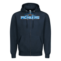 Navy wisconsin platteville pioneers Zipper Hoodie - FloraArt