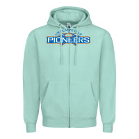Seafoam wisconsin platteville pioneers Zipper Hoodie - FloraArt