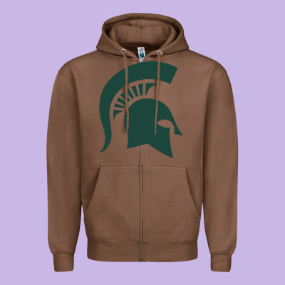 The Michigan State Spartans Zipper Hoodie Designed By Floraart