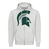 Dove Grey the michigan state spartans Zipper Hoodie - FloraArt