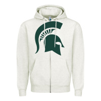 Oatmeal Heather the michigan state spartans Zipper Hoodie - FloraArt