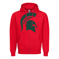 Red the michigan state spartans Zipper Hoodie - FloraArt