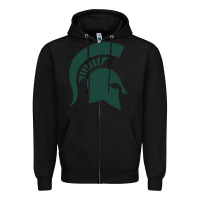 Black the michigan state spartans Zipper Hoodie - FloraArt