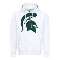 White the michigan state spartans Zipper Hoodie - FloraArt