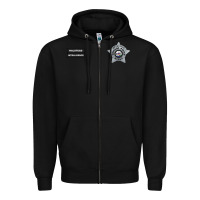 Black CHICAGO P.D - DETECTIVE JAY HALSTEAD - INTELLIGENCE BADGE VEST Zipper Hoodie - FloraArt