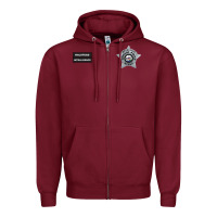 Burgundy CHICAGO P.D - DETECTIVE JAY HALSTEAD - INTELLIGENCE BADGE VEST Zipper Hoodie - FloraArt