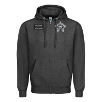 Charcoal Heather CHICAGO P.D - DETECTIVE JAY HALSTEAD - INTELLIGENCE BADGE VEST Zipper Hoodie - FloraArt