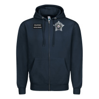 Navy CHICAGO P.D - DETECTIVE JAY HALSTEAD - INTELLIGENCE BADGE VEST Zipper Hoodie - FloraArt