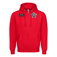 Red CHICAGO P.D - DETECTIVE JAY HALSTEAD - INTELLIGENCE BADGE VEST Zipper Hoodie - FloraArt