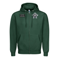 Sports Green CHICAGO P.D - DETECTIVE JAY HALSTEAD - INTELLIGENCE BADGE VEST Zipper Hoodie - FloraArt