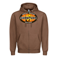 Chestnut Survivor Outwit, Outplay, Outlast Zipper Hoodie - FloraArt