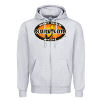 Heather Grey Survivor Outwit, Outplay, Outlast Zipper Hoodie - FloraArt