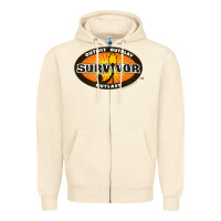 Sandshell Survivor Outwit, Outplay, Outlast Zipper Hoodie - FloraArt