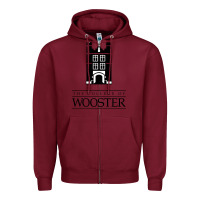 Burgundy college of wooster Zipper Hoodie - FloraArt