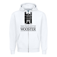 White college of wooster Zipper Hoodie - FloraArt