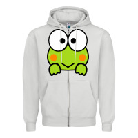 Dove Grey keroppi Zipper Hoodie - FloraArt