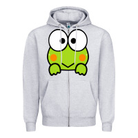 Heather Grey keroppi Zipper Hoodie - FloraArt