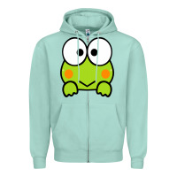 Seafoam keroppi Zipper Hoodie - FloraArt