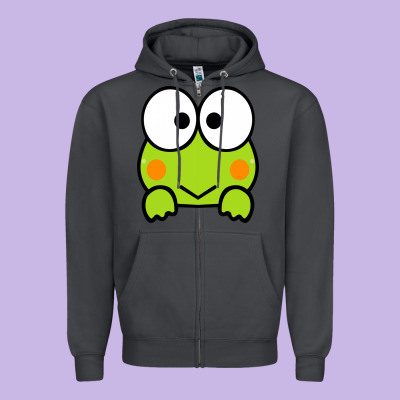 Keroppi Zipper Hoodie Designed By Floraart