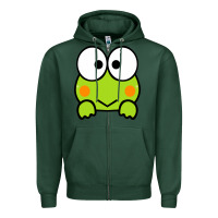 Sports Green keroppi Zipper Hoodie - FloraArt