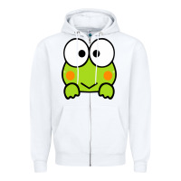 White keroppi Zipper Hoodie - FloraArt