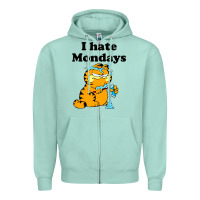 Seafoam i hate monday Zipper Hoodie - FloraArt