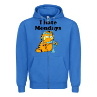 True Royal i hate monday Zipper Hoodie - FloraArt