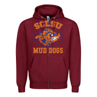 Burgundy Sclsu Muddogs Zipper Hoodie - FloraArt